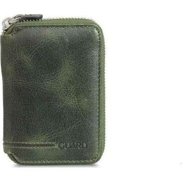 Guard P796 Antik Yeşil Fermuarlı Hakiki Deri Mini Erkek Cüzdan