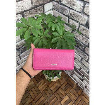 Guard Pembe Fermuarlı Deri Cüzdan