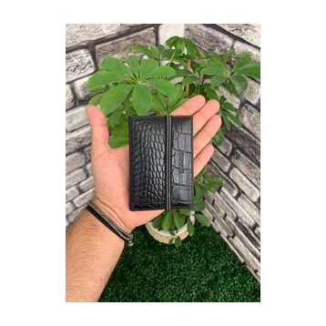 Guard Siyah Croco Desenli Lastikli Spor Kartlık