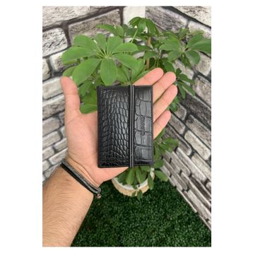 Guard Siyah Croco Desenli Lastikli Spor Kartlık