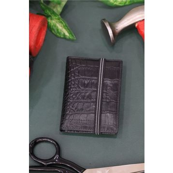 Guard Siyah Croco Desenli Lastikli Spor Kartlık