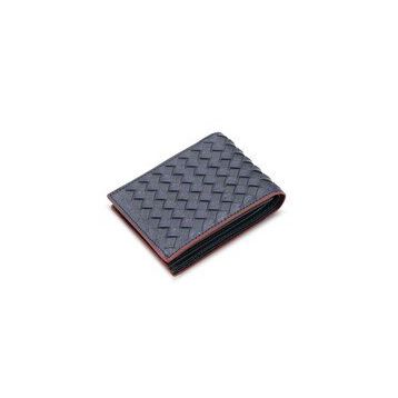 Guard T1068 Örgü Desenli Lacivert Kırmızı Deri Erkek Cüzdanı