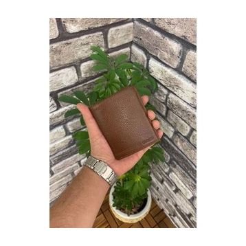 Guard T180 Çok Bölmeli Dikey Taba Deri Erkek Cüzdanı