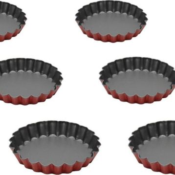 Guardini Anto 6'lı Kırmızı Mini Tart Kalıbı Seti