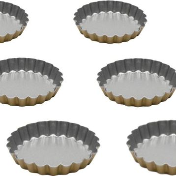 Guardini Anto 6'lı Silver Gold 12 cm Mini Tart Kalıbı Seti