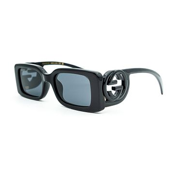 Gucci GG 1325S 001 54 Siyah Dikdörtgen Kadın Güneş Gözlüğü