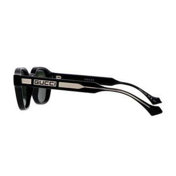 Gucci GG 1730S 001 50 Siyah Oval Kemik Erkek Güneş Gözlüğü