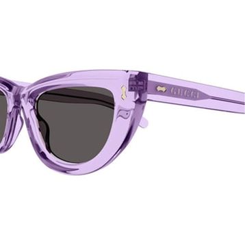 Gucci GG1521S 004 51-20 Kadın Füme Mat Camlı Mor Asetat Cat Eye Güneş Gözlüğü
