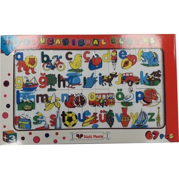 Güçlü Plastik Harfler 67 Parça Puzzle