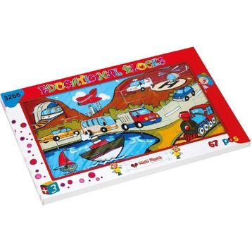 Güçlü Plastik Taşıtlar 67 Parça Puzzle