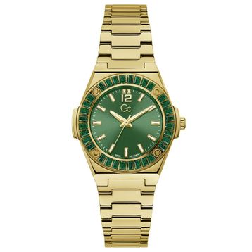 Guess GCZ34002L9MF Quartz Çelik Altın Rengi Yeşil Kadran 34 mm Kadın Kol Saati