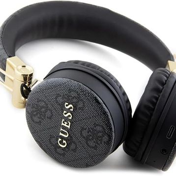 Guess Metal Logolu 4G PU Deri Siyah Bluetooth Kulaklık