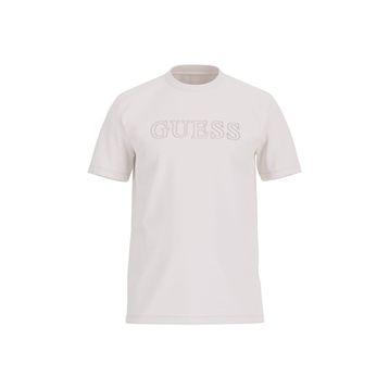 Guess Z2YI11J1314SCFY-SS ALPHY Krem Erkek Bisiklet Yaka T-Shirt