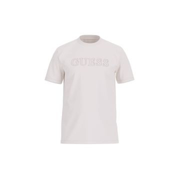 Guess Z2YI11J1314SCFY-SS ALPHY Krem Erkek Bisiklet Yaka T-Shirt