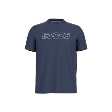 Guess Z4GI18J1314G7R1 Arlo Cn Bisiklet Yaka Mavi Erkek T-shirt