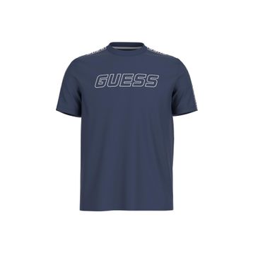 Guess Z4GI18J1314G7R1 Arlo Cn Bisiklet Yaka Mavi Erkek T-shirt