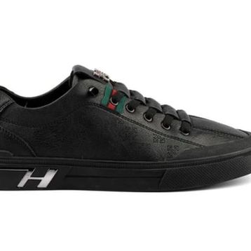 Guja 24510-3 Siyah Erkek İthal Taban Monogram Baskılı Sneaker Spor Ayakkabı