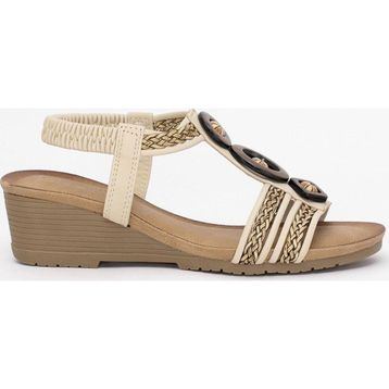 Guja 25Y145-4 Bej Kadın Dolgu Topuk Sandalet