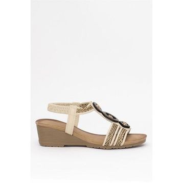 Guja 25Y145-4 Bej Kadın Dolgu Topuk Sandalet