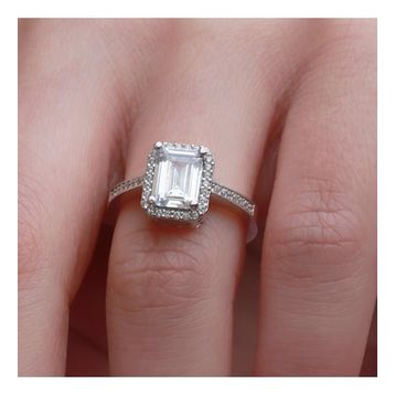 Gül Endam Starlight Diamond Pırlanta Montür Asimetrik 925 Ayar Gümüş Bayan Beştaş Yüzük - Beyaz