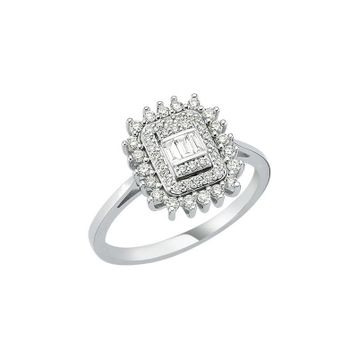 Gülaylar SN01347944/10232-15805 0,47 Karat Baget Pırlanta Yüzük