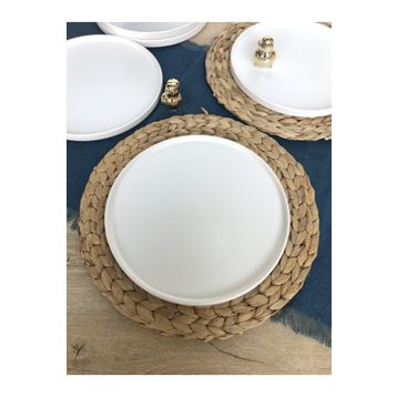 Gulhanile Stackable Mat Beyaz 6 Parça 6 Kişilik Servis Kahvaltı Takımı