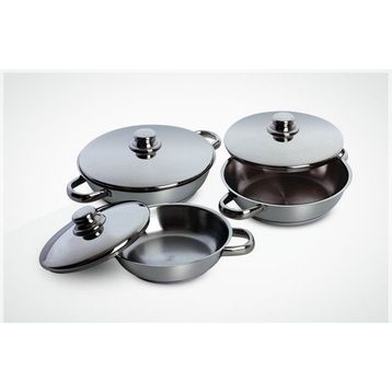 Gülsan 6 Parça Paslanmaz Çelik Cam Kapaklı Omlet Set