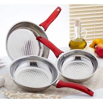 Gülsan Jasmin 16-18-20 CM 3'lü Çelik Tava Seti