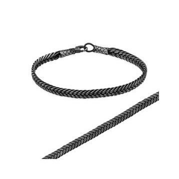 Gümüş El Sarması Kazaziye Unisex Bileklik
