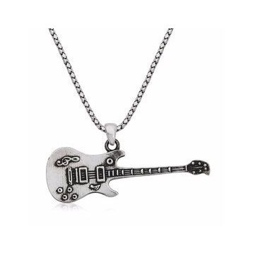 Gümüş Hane Elektro Gitar Kadın Gümüş Kolye