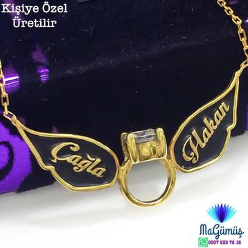 Gümüş Kanatlı Melek Bayan Kolye