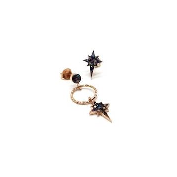 Gümüş Kuzey Yıldızı Küpe