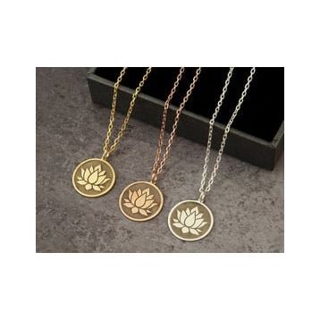 Gümüş Lotus Kolye