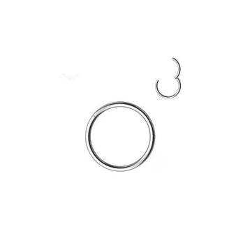 Gümüş Renk Paslanmaz Kararmaz Cerrahi Çelik Tam Halka Kıkırdak Tragus Helix Çelik Piercing