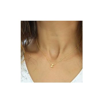 Gumush 3 Boyutlu Z Harf Gold Bayan Gümüş Kolye