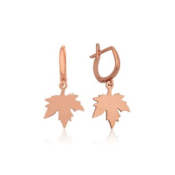 Gumush EA1160191 Gümüş Yaprak Küpe