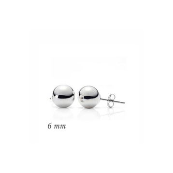 Gumush EA1160219 6 mm Gümüş Top Küpe
