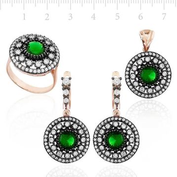 Gumush Elmas Model Kadın Gümüş Set