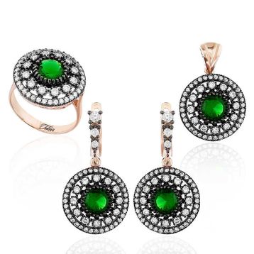 Gumush Elmas Model Kadın Gümüş Set