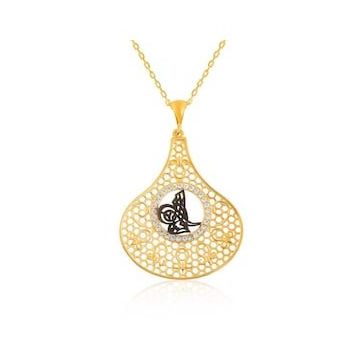 Gumush Gold Tuğra Bayan Gümüş Kolye