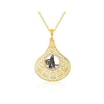 Gumush Gold Tuğra Bayan Gümüş Kolye