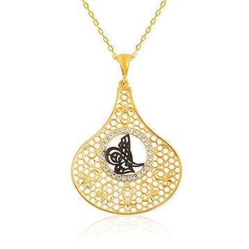 Gumush Gold Tuğra Bayan Gümüş Kolye