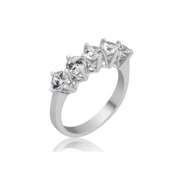 Gumush LR1650005 Gümüş Kristal Taşlı Bayan Yüzük