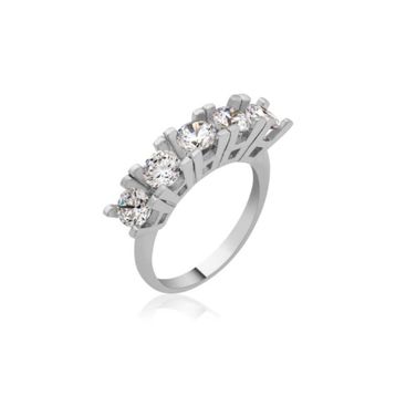 Gumush LR1650005 Gümüş Kristal Taşlı Bayan Yüzük