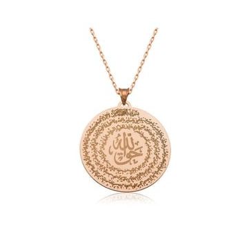 Gumush ​Rose El Hakkani Mührü Bayan Gümüş Kolye