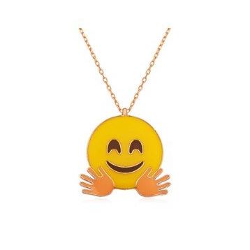 Gumush ​Rose El Sallayan Emoji Bayan Gümüş Kolye