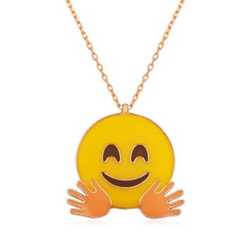 Gumush ​Rose El Sallayan Emoji Bayan Gümüş Kolye