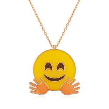Gumush ​Rose El Sallayan Emoji Bayan Gümüş Kolye