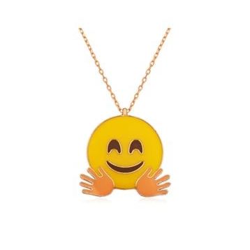 Gumush ​Rose El Sallayan Emoji Bayan Gümüş Kolye