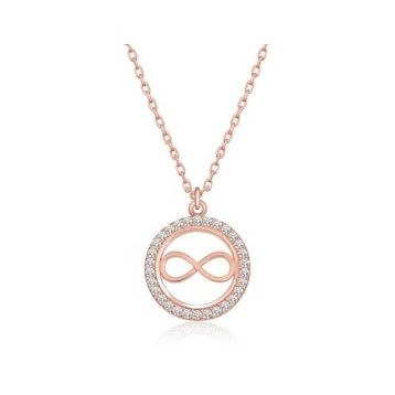 Gumush Rose Minik Sonsuzluk Bayan Gümüş Kolye